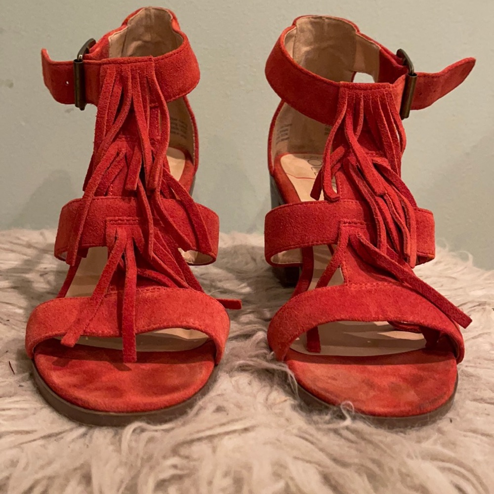Sole Society spicy chili suede heels